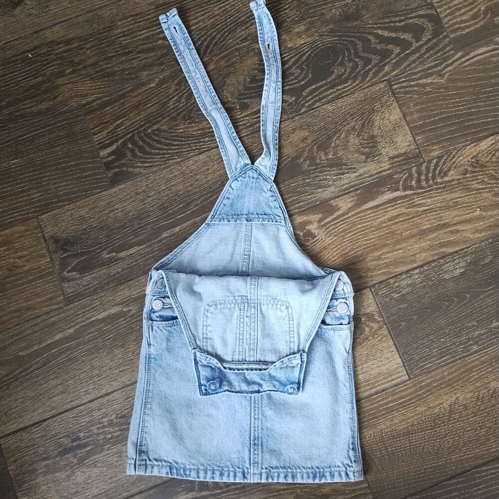 Kids Old Navy Light Wash Denim Overall Dress | Size US XS (5) - Picture 3 of 16